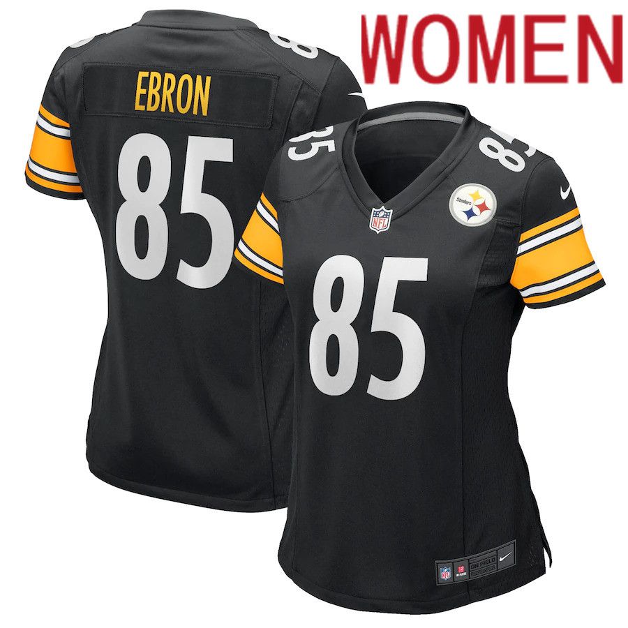 Women Pittsburgh Steelers #85 Eric Ebron Nike Black Game NFL Jersey